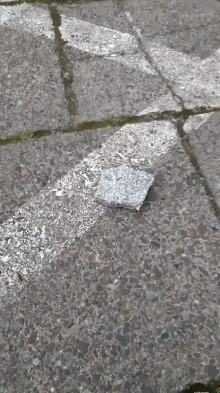 Bezdomna rzuciła kostką brukową w głowę Oliwki