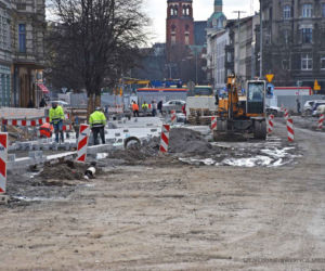 Przebudowa al. Wojska Polskiego - marzec 2022