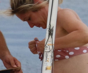 Małgorzata Ohme na plaży
