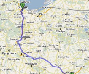 Trasa 10 Warszawa-Trójmiasto - mapka