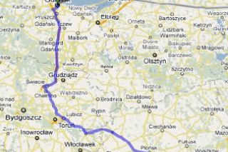 Trasa 10 Warszawa-Trójmiasto - mapka
