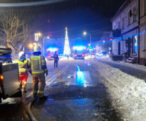 Pożar Biedronki w Polanowie
