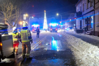 Pożar Biedronki w Polanowie