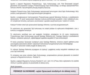 Protokół z 1. posiedzenia Sądu Konkursowego | Biblioteka Nowa Rzeszów
