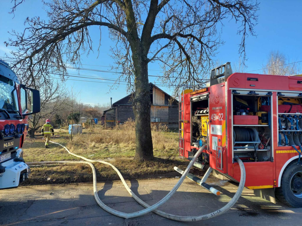 Pożar na osiedlu Bugaj w Starachowicach