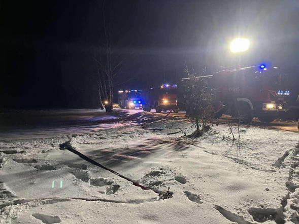 Pożar auta osobowego w Helenowie