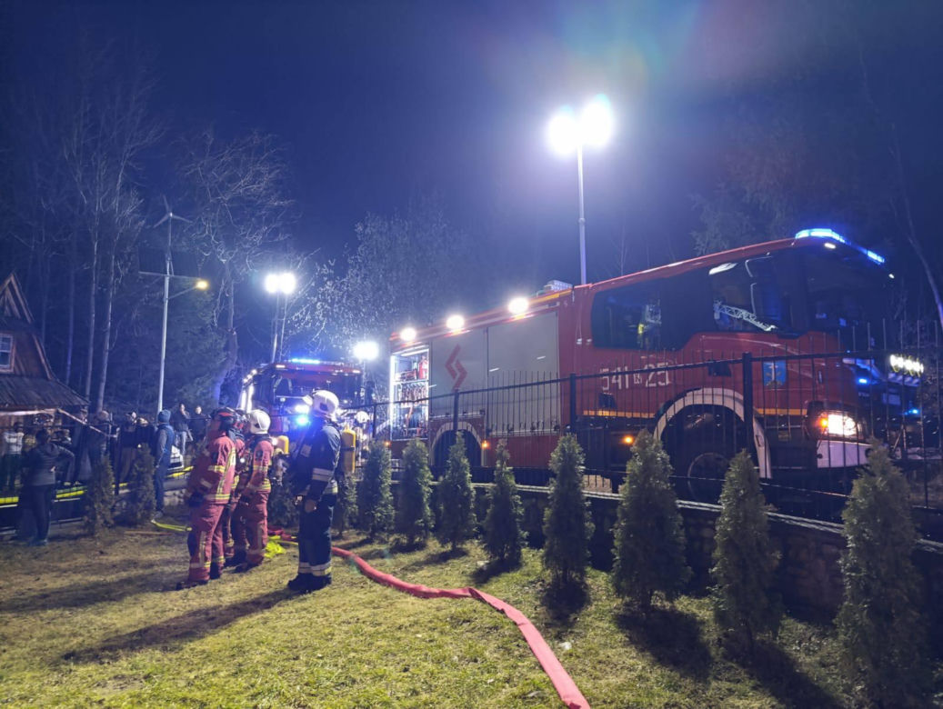 Pożar domu na Krzeptówkach w Zakopanem