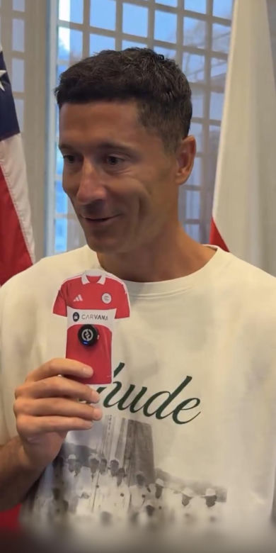 Robert Lewandowski przed wylotem do USA