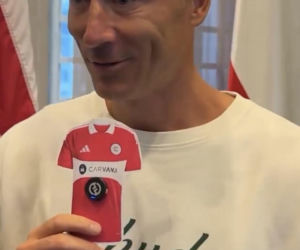 Robert Lewandowski przed wylotem do USA