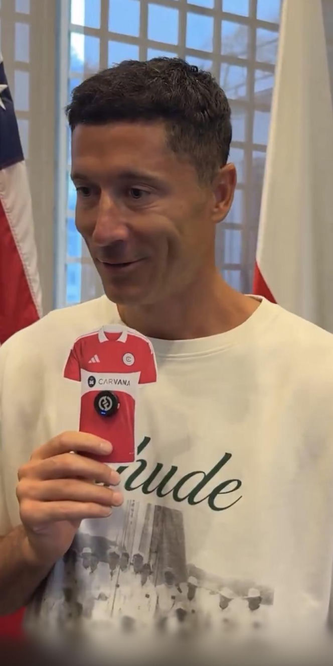 Robert Lewandowski przed wylotem do USA