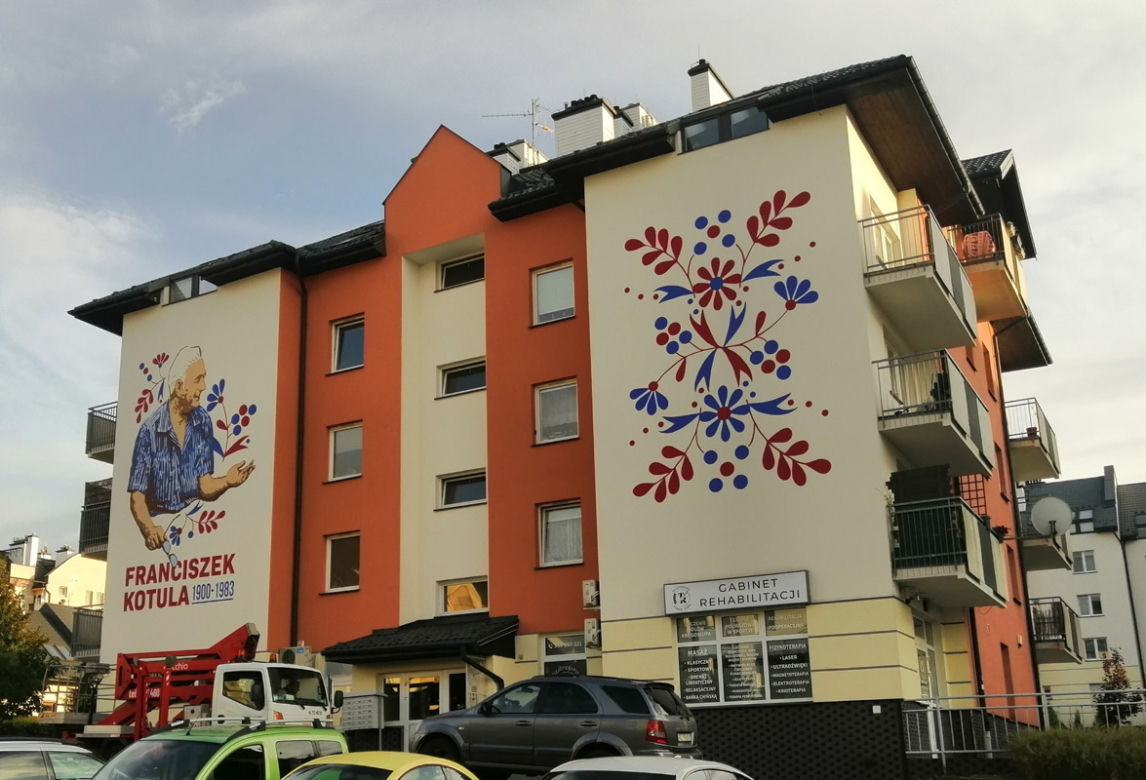 Mural z Franciszkiem Kotulą