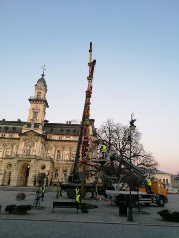 Za tydzień Wielkanoc! Przypomina o tym palma na sądeckim rynku