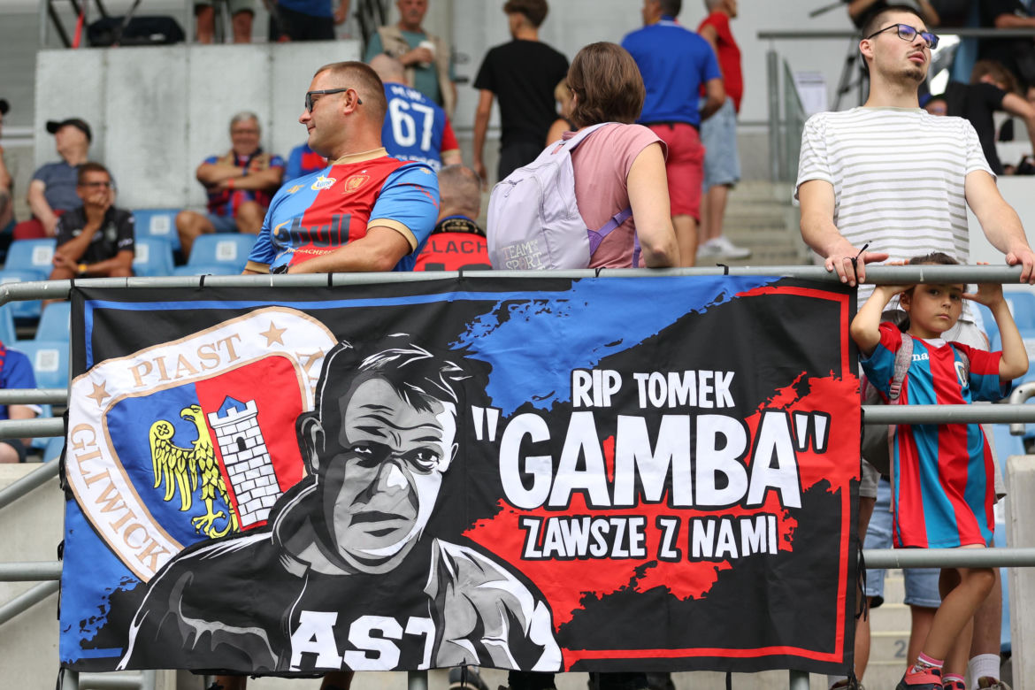 Kibice na meczu Piast Gliwice - Górnik Zabrze