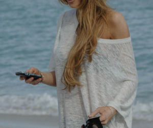 Lindsay Lohan na plaży