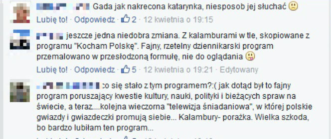 Widzowie krytykują Annę Popek