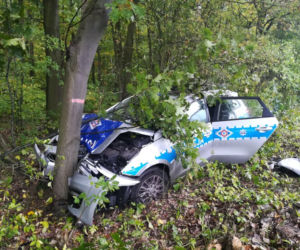 Wypadek z udziałem radiowozu w Tarnowskich Górach