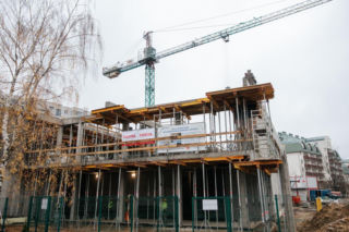 „Wiecha” na budowie Hali Sportowej Białołęckiego Ośrodka Sportu