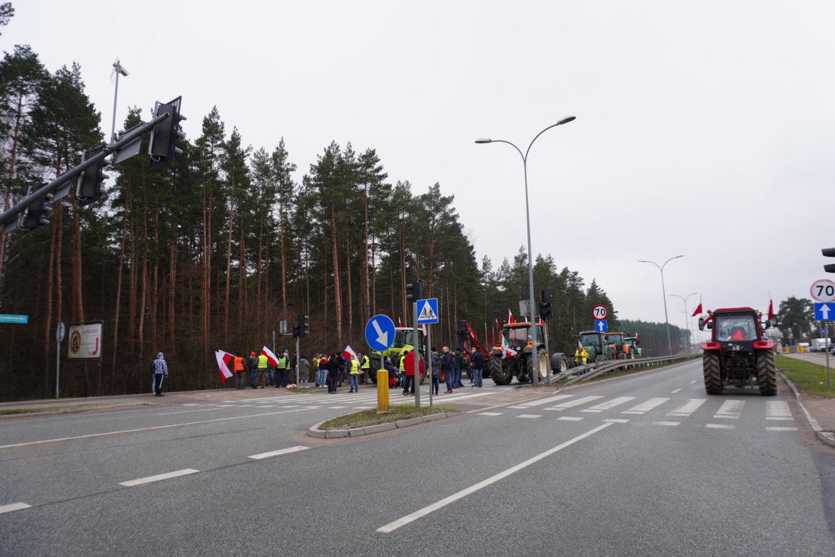 Protest rolników wokół Białegostoku - 20 marca 2024