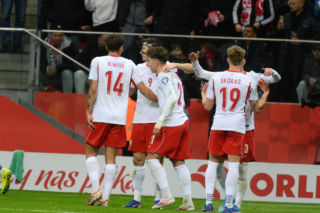 Mecz Polska - Albania. Gol Lewandowskiego