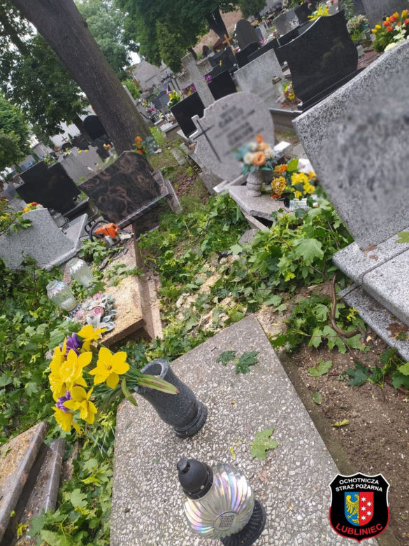Zniszczone nagrobki na cmentarzu i zerwane dachy. To skutki wichury, która przeszła nad Śląskiem 
