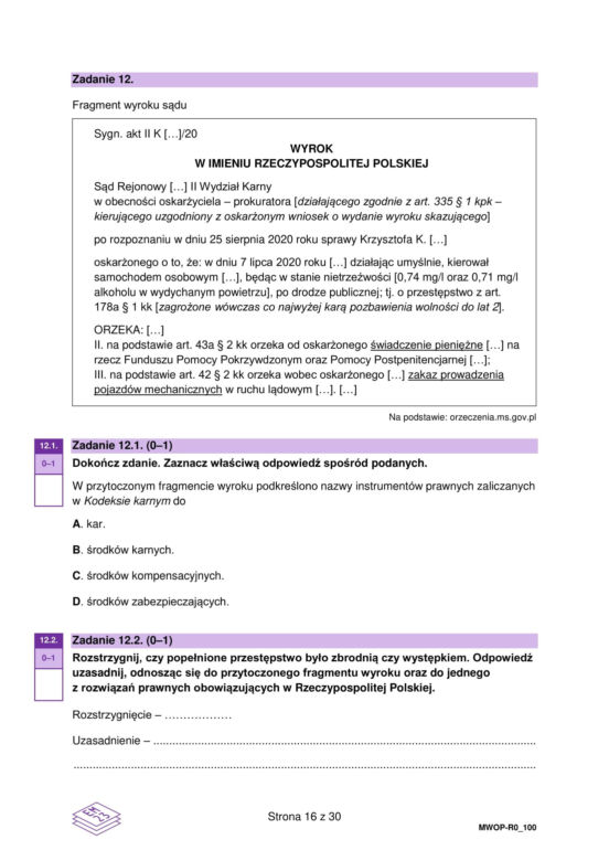 Matura 2025: WOS poziom rozszerzony 13.05.2025. Odpowiedzi, arkusze CKE [Formuła 2023]	