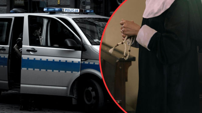 Policja i karetka w domu sióstr zakonnych. Agresywna kobieta 