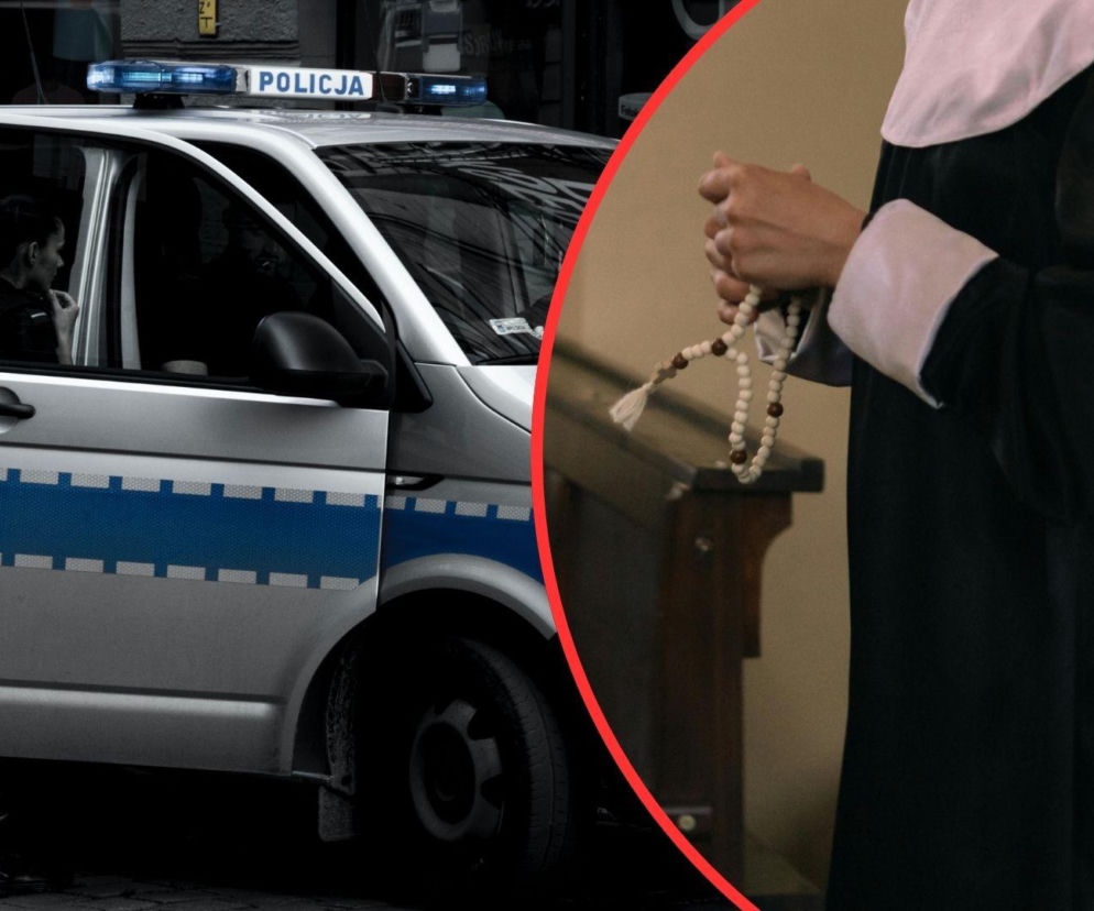Policja i karetka w domu sióstr zakonnych. Agresywna kobieta 