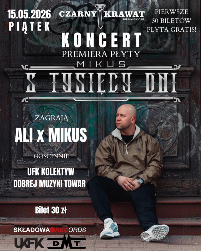 Siedlce: Charytatywny hip-hopowy koncert Składowa Records – Ali x Mikus na rzecz Tymka Kalaty już 15 maja!