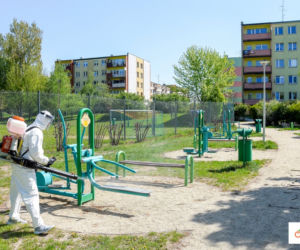 Bełchatów: Dezynfekcja obiektów sportowych. Siłownie, boiska wszysto spryskano dezynfekatorem 