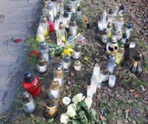 Miejsce wypadku Łukasza Litewki