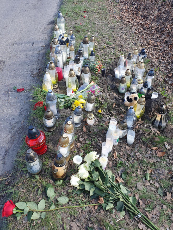 Miejsce wypadku Łukasza Litewki