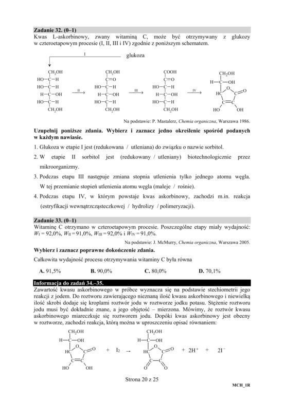 ARKUSZE CKE - Matura chemia - poziom podstawowy i rozszerzony 2019