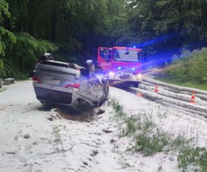 Intensywne opady gradu w Koszalinie