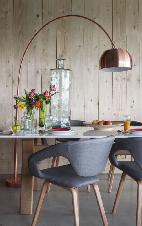 Miedziana lampa loft design