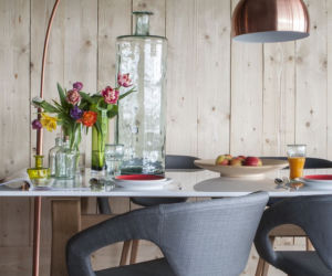 Miedziana lampa loft design