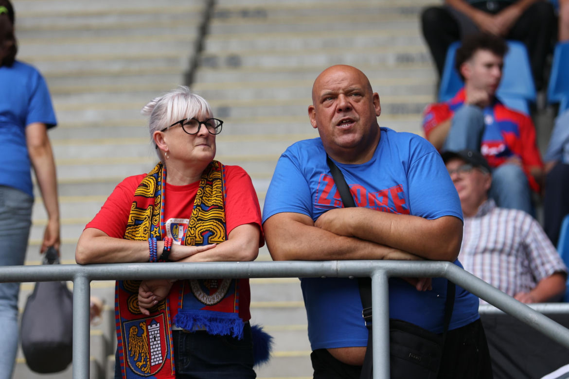 Kibice na meczu Piast Gliwice - Górnik Zabrze