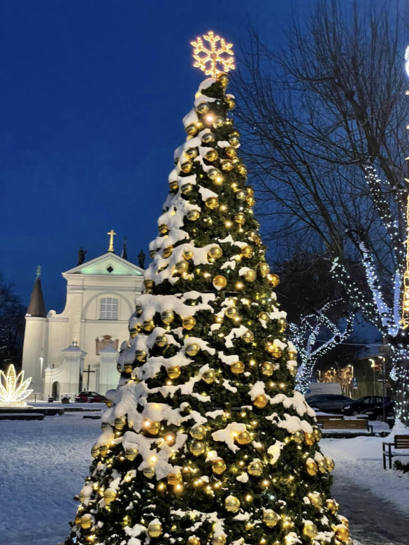 Świąteczne iluminacje w Węgrowie
