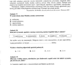 EGZAMIN GIMNAZJALNY 2012, JĘZYK POLSKI - ARKUSZE, PYTANIA, ODPOWIEDZI - TEST GIMNAZJALNY 2012 JEZYK POLSKI