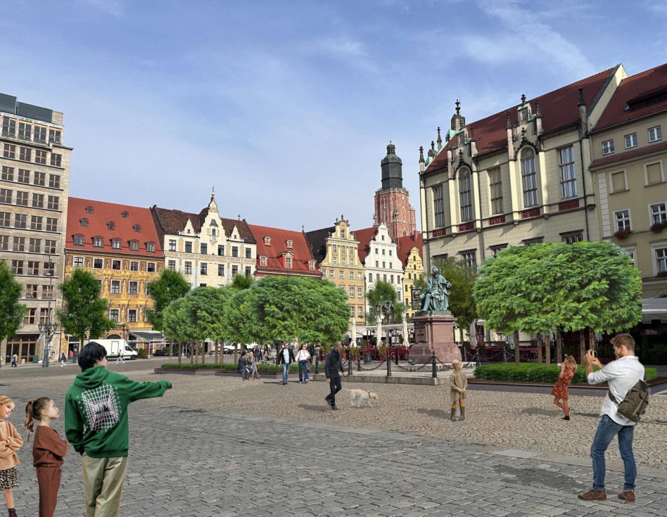 121 nowych drzew na rynku we Wrocławiu