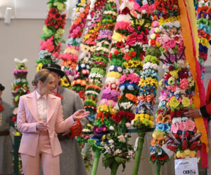 Marta Nawrocka na Niedzieli Palmowej w Pałacu Prezydenckim