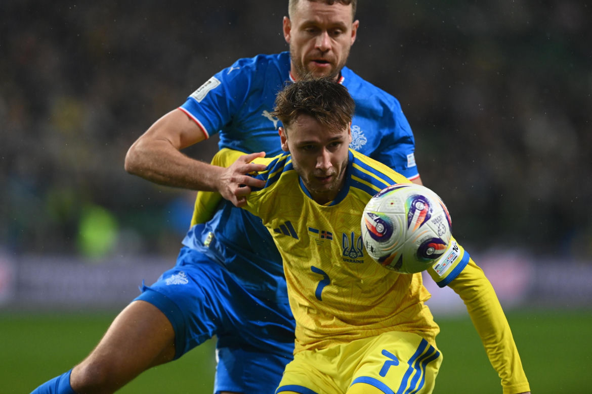 Transparenty na meczu Ukraina - Islandia
