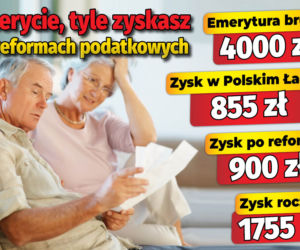 Emerycie, tyle zyskasz na reformach podatkowych