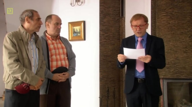 Ranczo 9 sezon odc. 113. Czerepach (Artur Barciś), Wargacz (Sławomir Orzechowski), Myćko (Tomasz Sapryk)