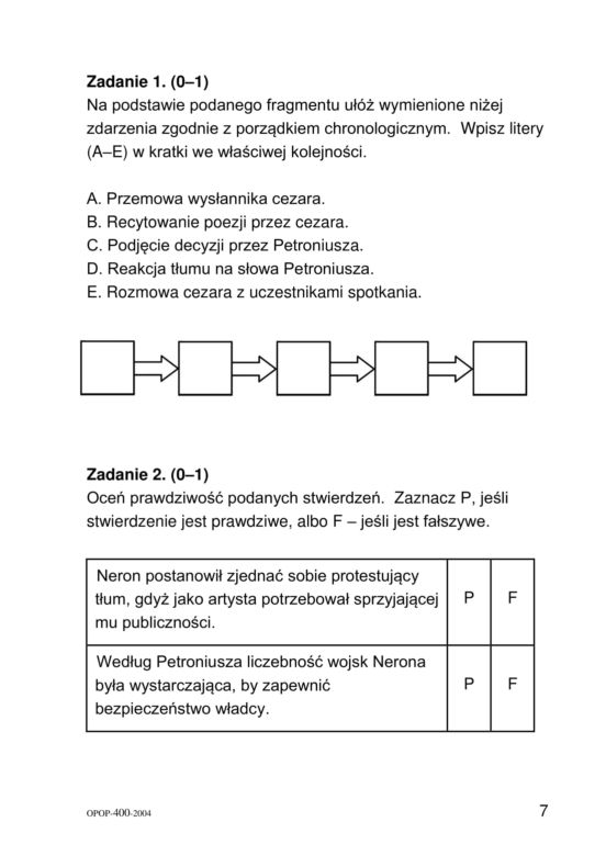 Egzamin ósmoklasisty 2020 - arkusz egzaminacyjny z jęz. polskiego