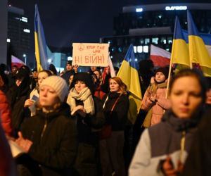 Solidarni z Ukrainą. Wielki wiec w Gdańsku