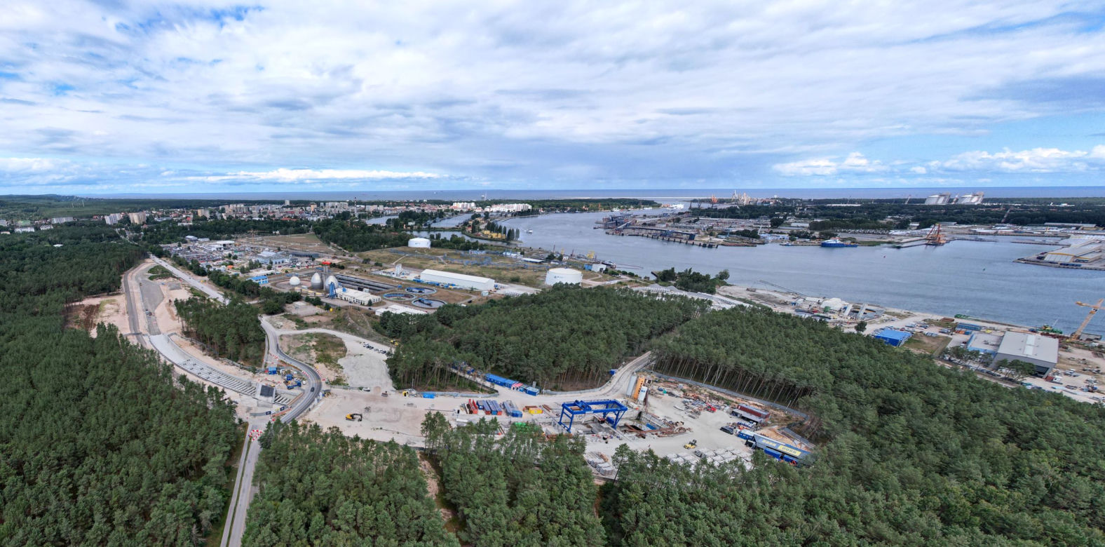 Budowa tunelu pod Świną - sierpień 2021