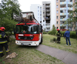 Zrobili libację, spalili blok