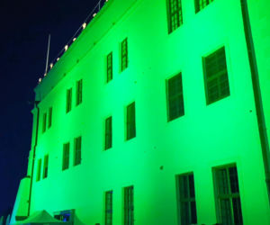 Nowa iluminacja Zamku Książąt Pomorskich w Szczecinie