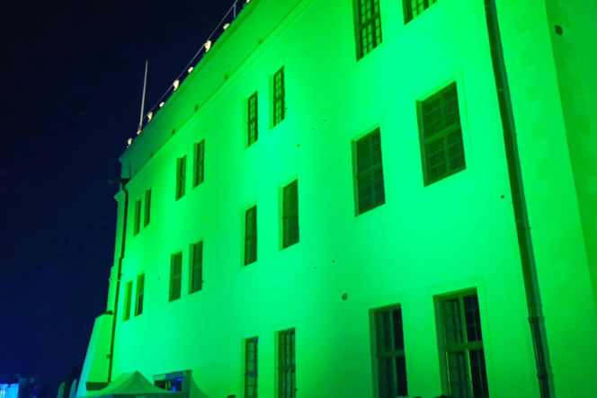 Nowa iluminacja Zamku Książąt Pomorskich w Szczecinie