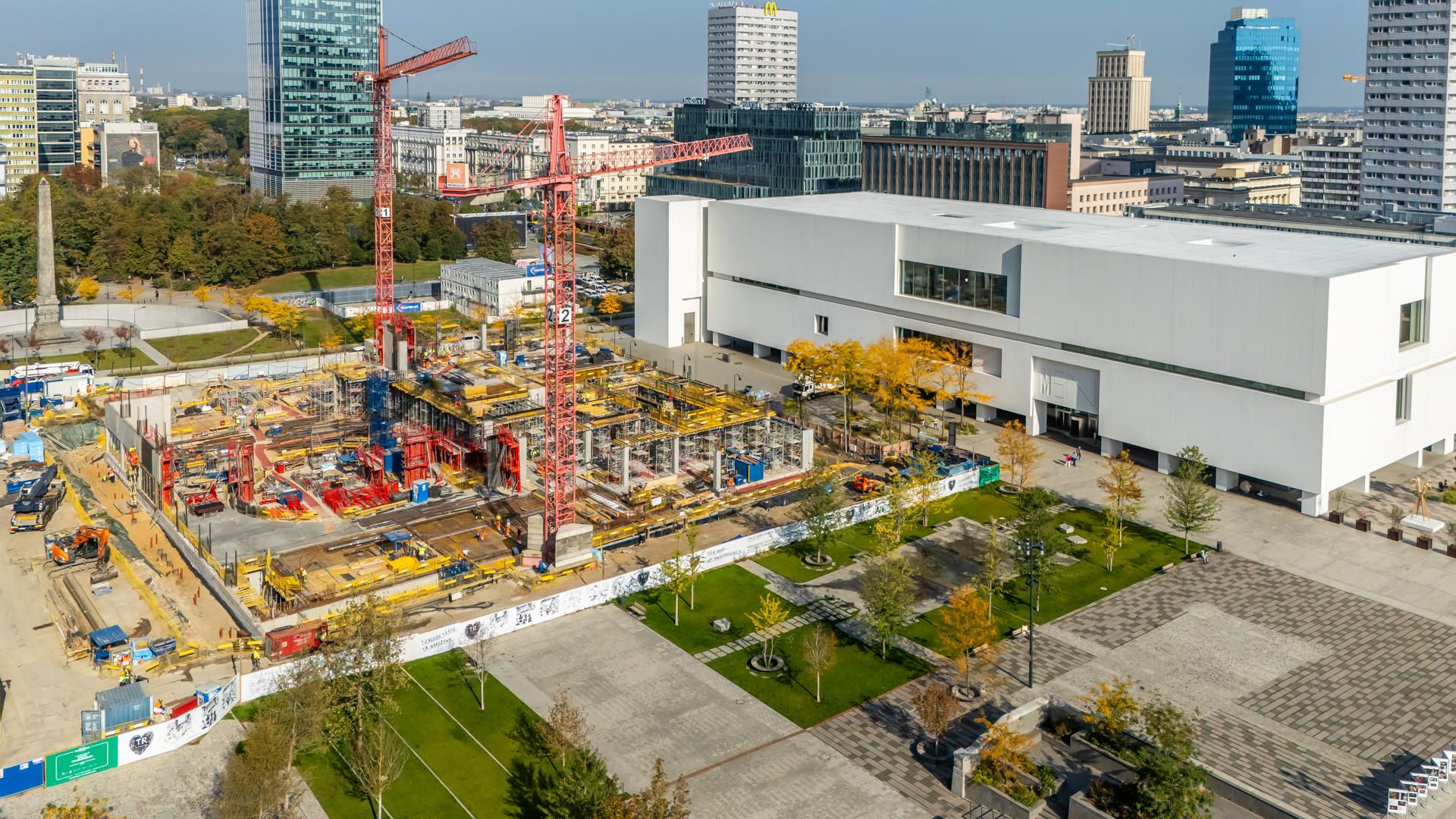 Budowa nowej siedziby teatru TR Warszawa przy Placu Defilad